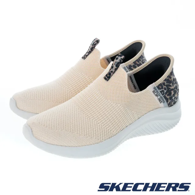 Skechers Ultra Flex 3.0 [149712LPD] 女 健走鞋 休閒 瞬穿舒適科技 緩震 豹紋 米白 歷史價格詳細信息