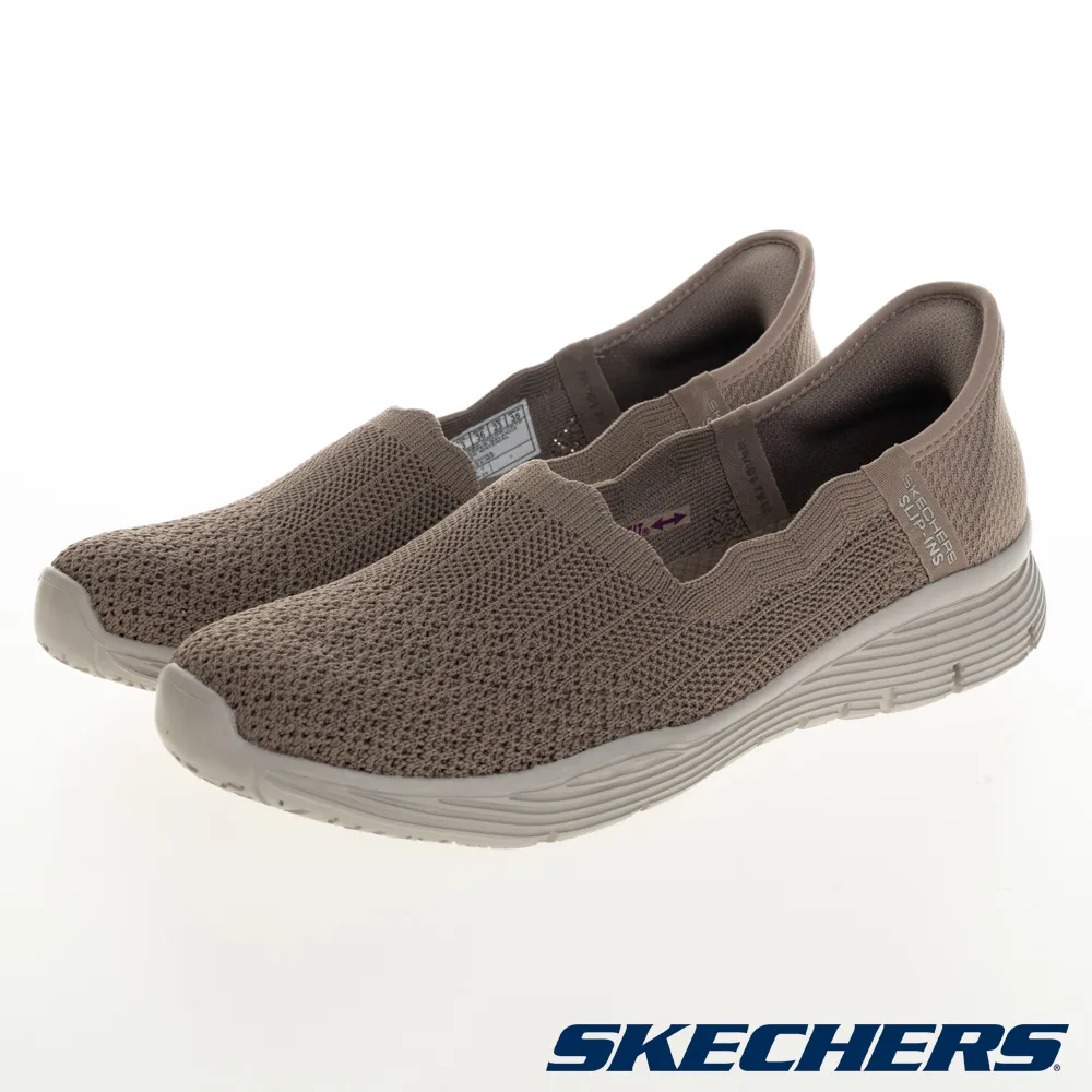 Skechers Seager [158980DKTP] 女 休閒鞋 健走 瞬穿舒適科技 透氣 緩震 深米色 歷史價格詳細信息