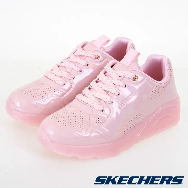 SKECHERS UNO系列 皮面 魔鬼氈 運動鞋 中大童 全白 NO.R5987 歷史價格詳細信息
