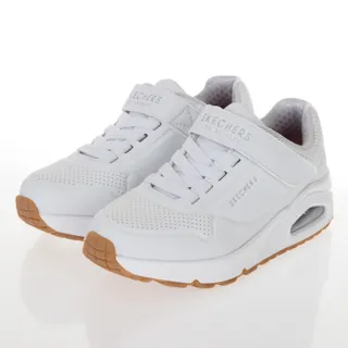SKECHERS UNO系列 皮面 魔鬼氈 運動鞋 中大童 全白 NO.R5987 歷史價格詳細信息