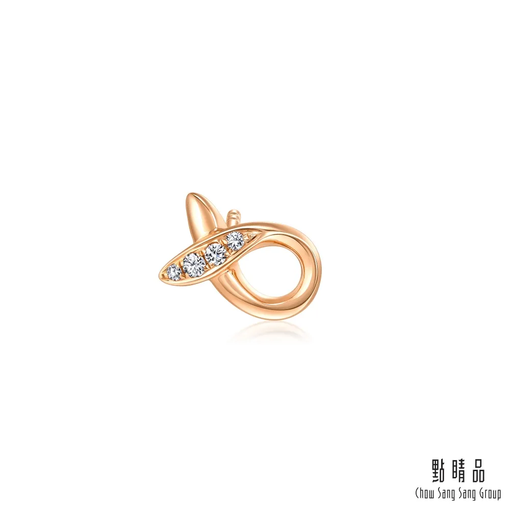 點睛品 比彼心 18K玫瑰金鑽石耳環(一對) 歷史價格詳細信息