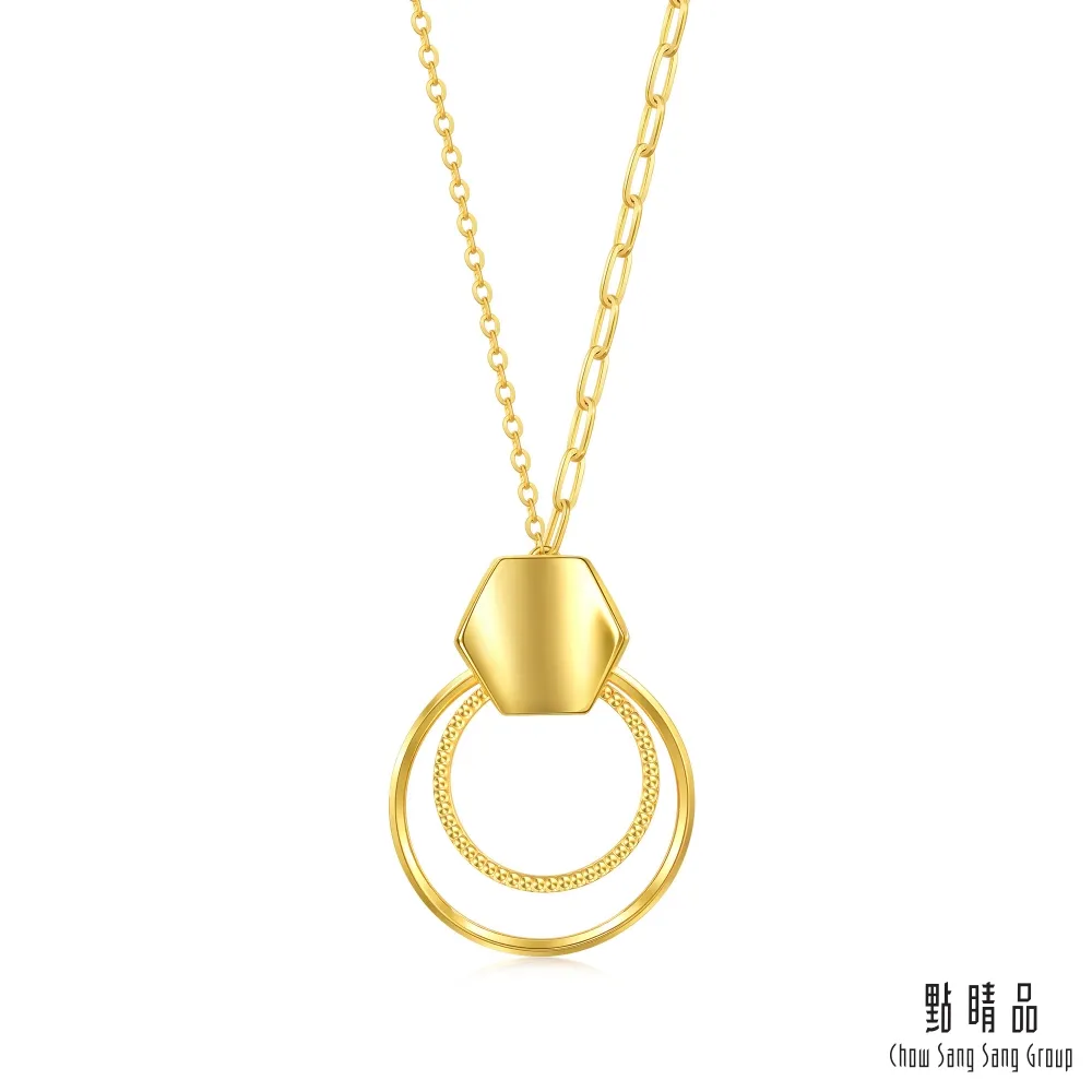 點睛品 亮鏡金 圓形蜂巢 黃金項鍊_計價黃金 歷史價格詳細信息