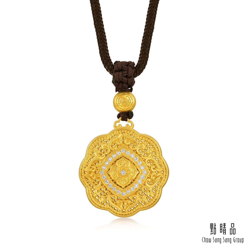 點睛品 蓮花轉運珠 黃金鑽石項鍊 歷史價格詳細信息