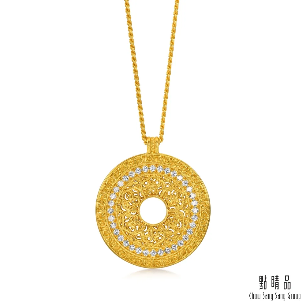 點睛品 蓮花轉運珠 黃金鑽石項鍊 歷史價格詳細信息