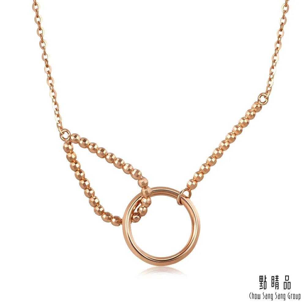 點睛品 全18K 完美幾何 18K玫瑰金項鍊 歷史價格詳細信息