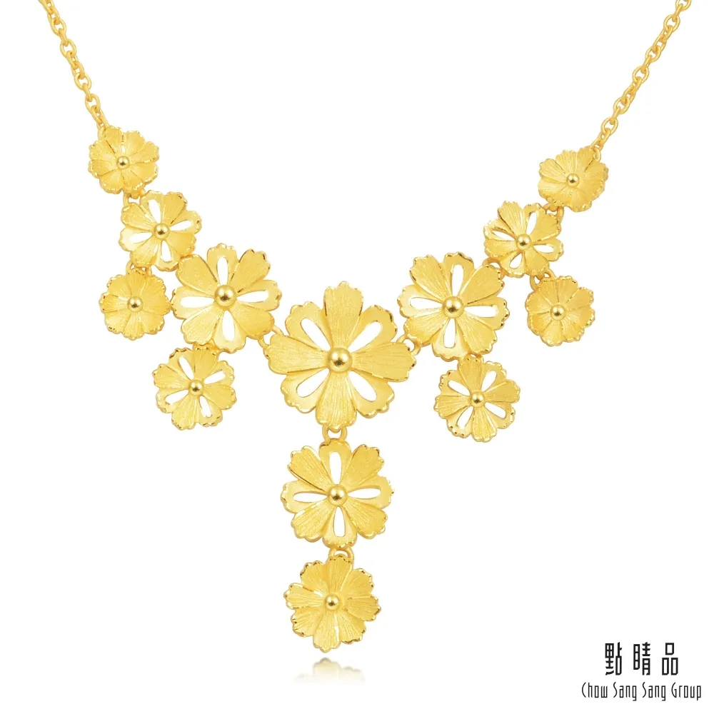 點睛品 文化祝福 格桑花 黃金項鍊_計價黃金 價格比較,價格查詢,歷史價格詳細信息