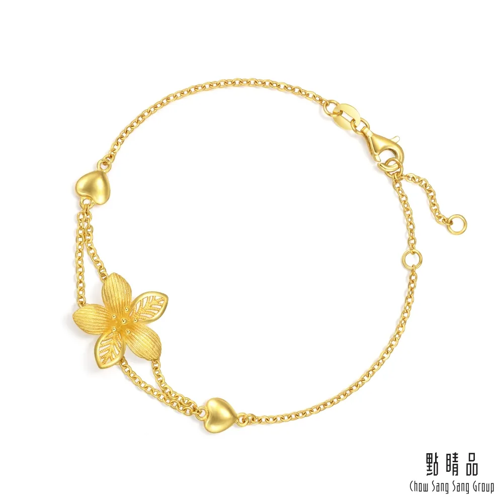 點睛品 桃花 婚嫁黃金耳環_計價黃金(一對) 歷史價格詳細信息