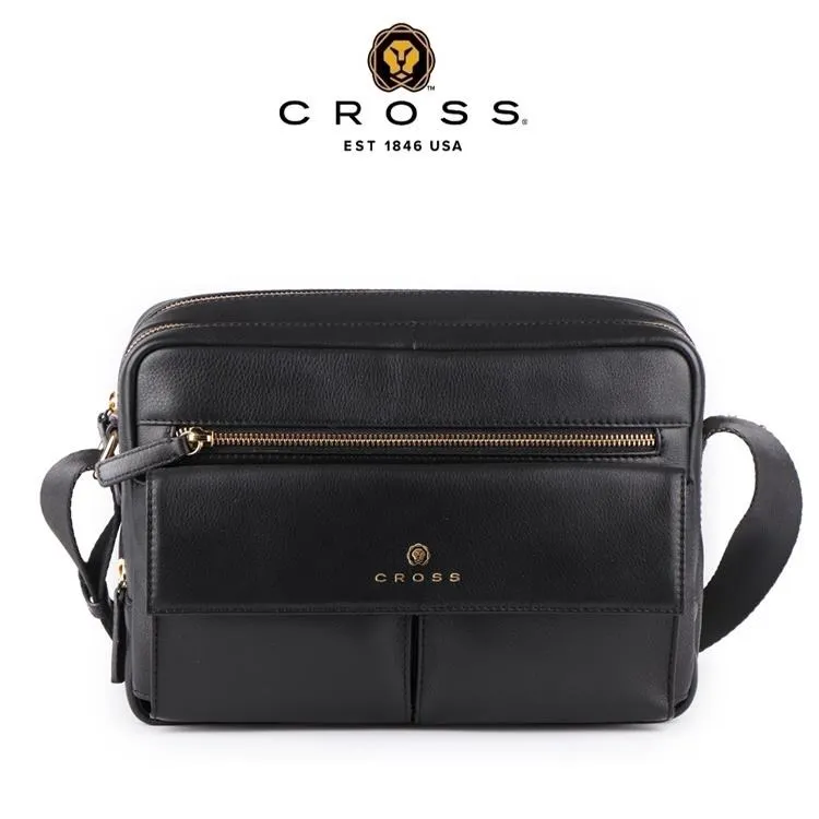 【CROSS】限量1折 頂級NAPPA小牛皮斜背包 米歇爾系列 全新專櫃展示品(黑色) 歷史價格詳細信息