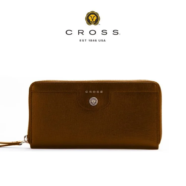 CROSS 頂級小牛皮十字紋蘿拉系列拉鍊長夾 全新專櫃展示品(多色選) 歷史價格詳細信息