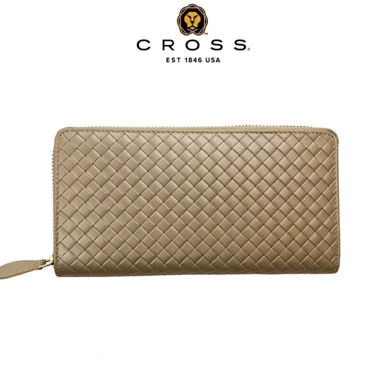 【CROSS】限量1折 頂級小牛皮編織紋胸包 全新專櫃展示品(黑色) 歷史價格詳細信息