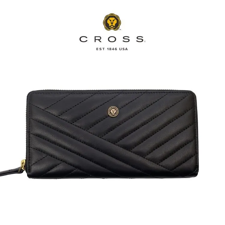 【CROSS】頂級小牛皮山形紋長夾 莫妮卡系列 (黑色) 歷史價格詳細信息