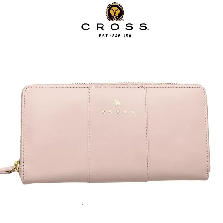 CROSS 限量1折 頂級小牛皮拉鍊長皮夾 維納斯系列 全新專櫃展示品(磚紅色) 歷史價格詳細信息