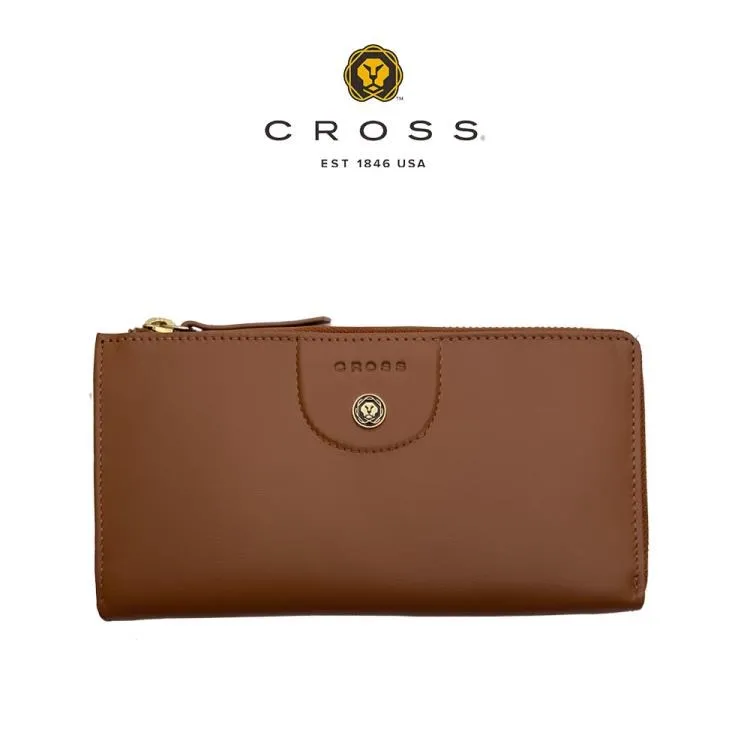 CROSS 限量1折 頂級小牛皮L形超薄拉鍊長夾 全新專櫃展示品(酒紅色 贈送禮提袋) 歷史價格詳細信息