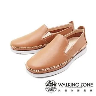 WALKING ZONE(男) 牛皮樂福鞋休閒鞋 男鞋 - 棕(另有黑) 歷史價格詳細信息