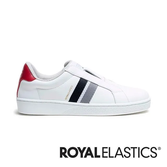 Royal Elastics 黑紅白 皮革 套入式 休閒鞋 男款 B3402【新竹皇家 06523-019】 歷史價格詳細信息