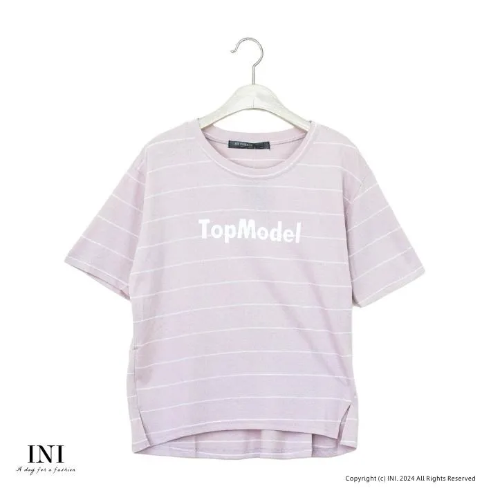 【INI】簡約好感、氣質印花字母寬版上衣．灰色 歷史價格詳細信息