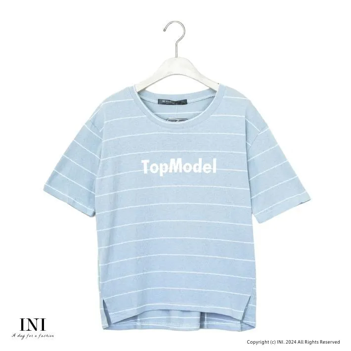 【INI】簡約好感、氣質印花字母寬版上衣．灰色 歷史價格詳細信息