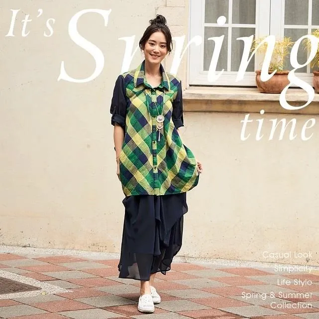 【gd shop】馬賽克格紋風拼接長版洋裝 1415029 歷史價格詳細信息