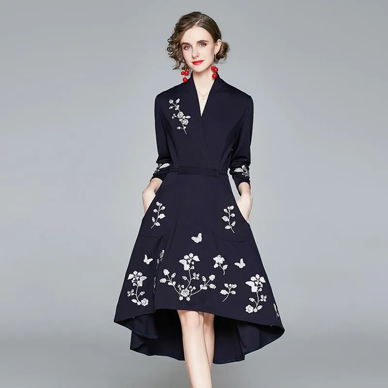 《D'Fina 時尚女裝》 歐美大碼女裝通勤交叉拼接針織衫毛衣 歷史價格詳細信息