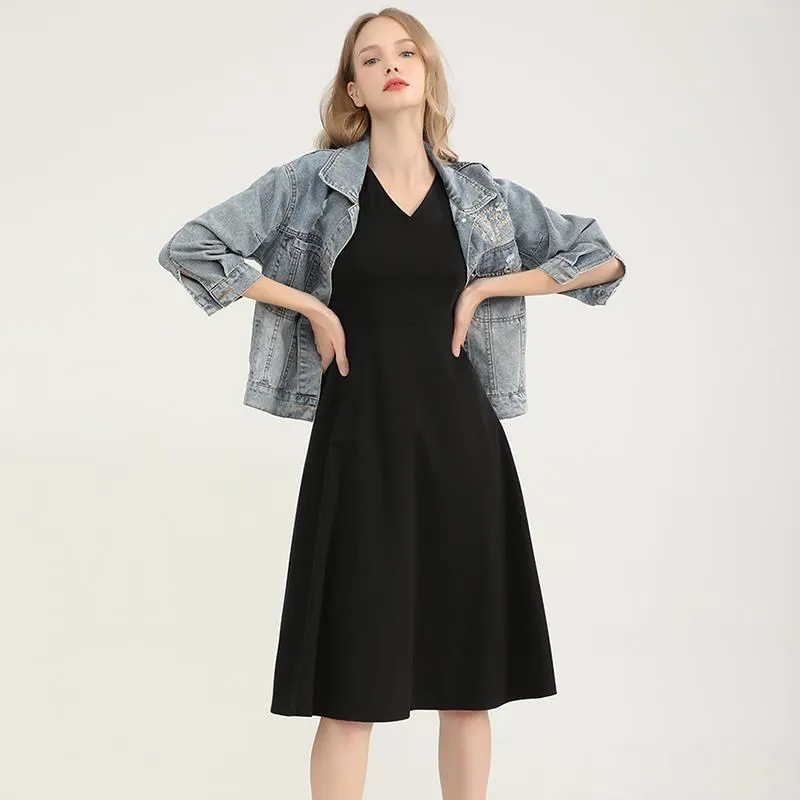 《D'Fina 時尚女裝》 收腰方領泡泡袖法式短袖名媛氣質復古裙子洋裝 歷史價格詳細信息