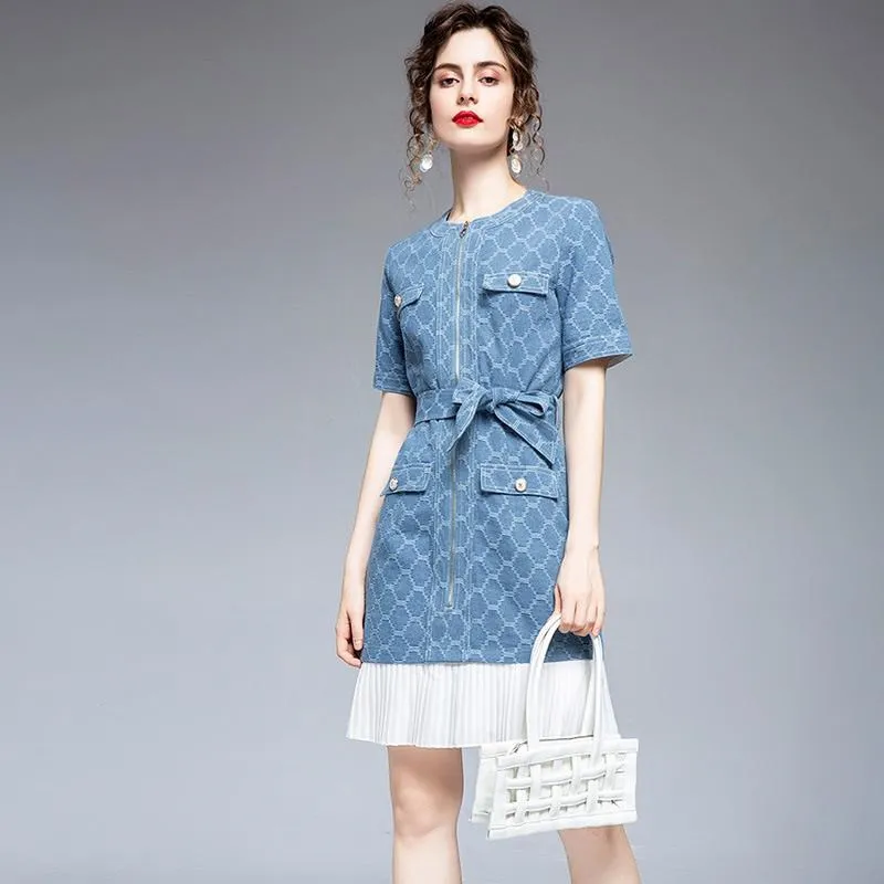 法式拼接格紋時尚半身裙女2023新款胖妹妹氣質高腰顯瘦大尺碼A字裙大尺碼半身裙大尺碼長裙-伽美服飾 歷史價格詳細信息