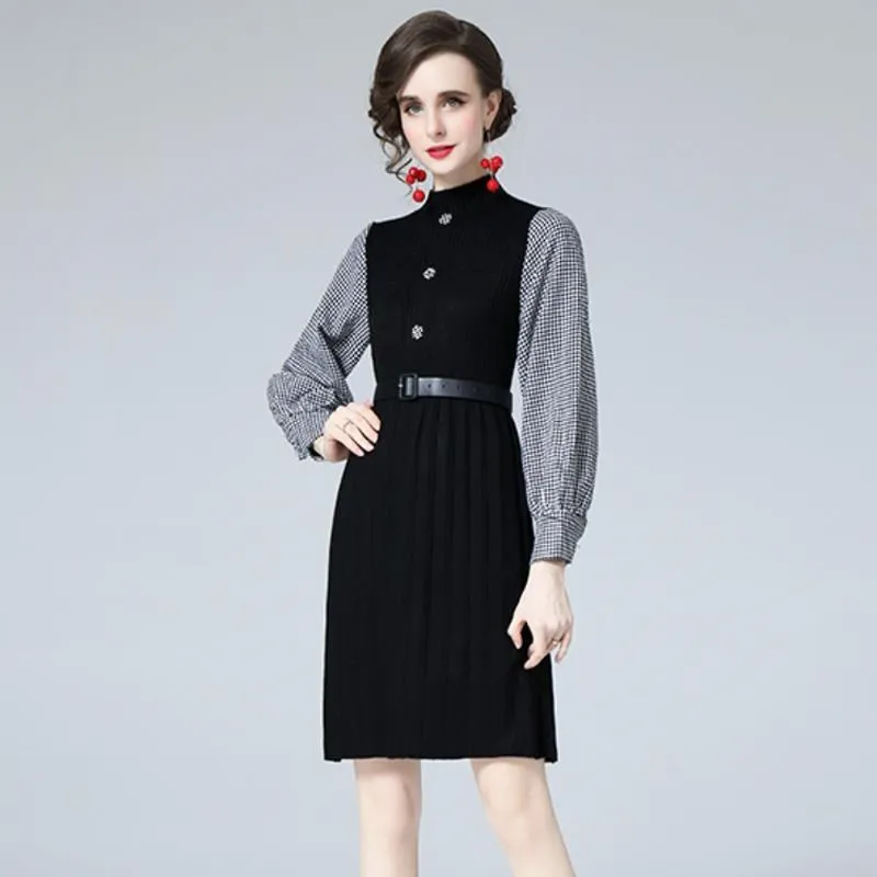 《D'Fina 時尚女裝》 中長版魚尾裙子修身顯瘦收腰領印花牛仔洋裝 歷史價格詳細信息