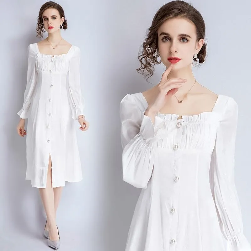 《D'Fina 時尚女裝》 白色露肩荷葉邊洋裝 時尚氣質收腰顯瘦裙子 歷史價格詳細信息