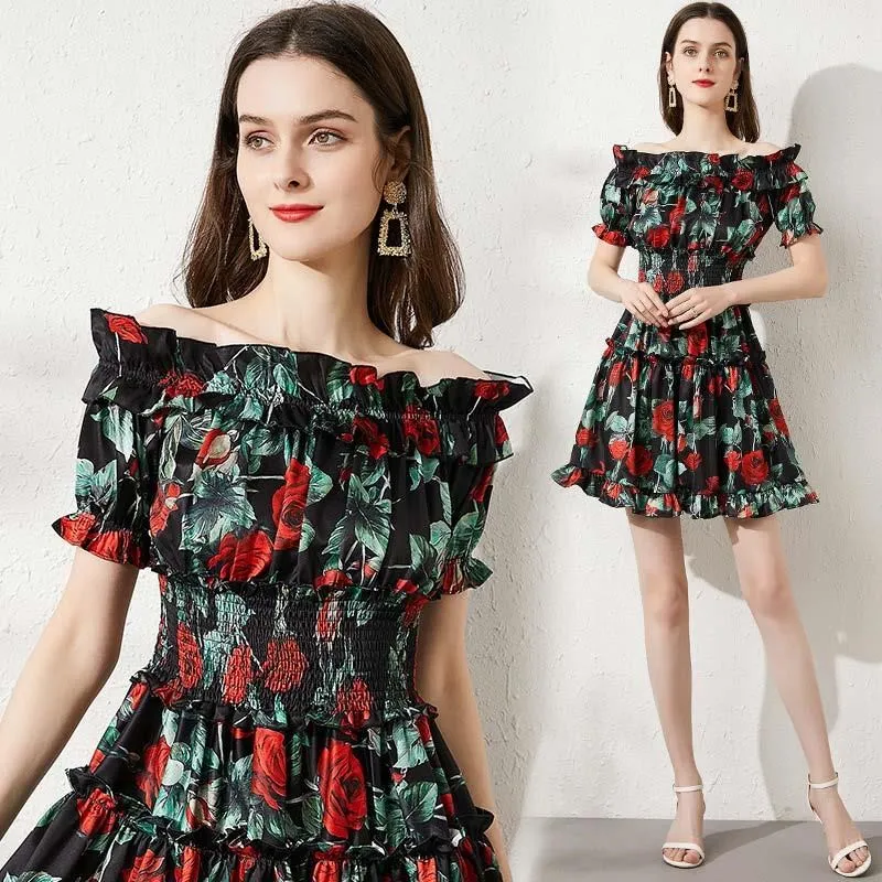 《D'Fina 時尚女裝》 歐美風氣質領結印花修身顯瘦長袖長裙洋裝 歷史價格詳細信息