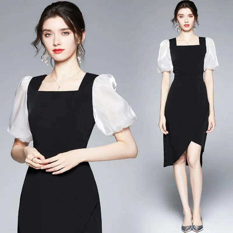 《D'Fina 時尚女裝》 法式名媛風甜美點點波網紗荷葉邊拼接吊帶牛仔洋裝 歷史價格詳細信息