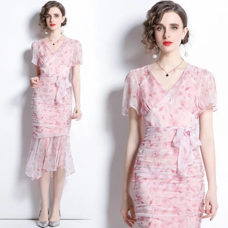 《D'Fina 時尚女裝》 歐美印花蕾絲拼接棉花糖女孩洋裝 歷史價格詳細信息