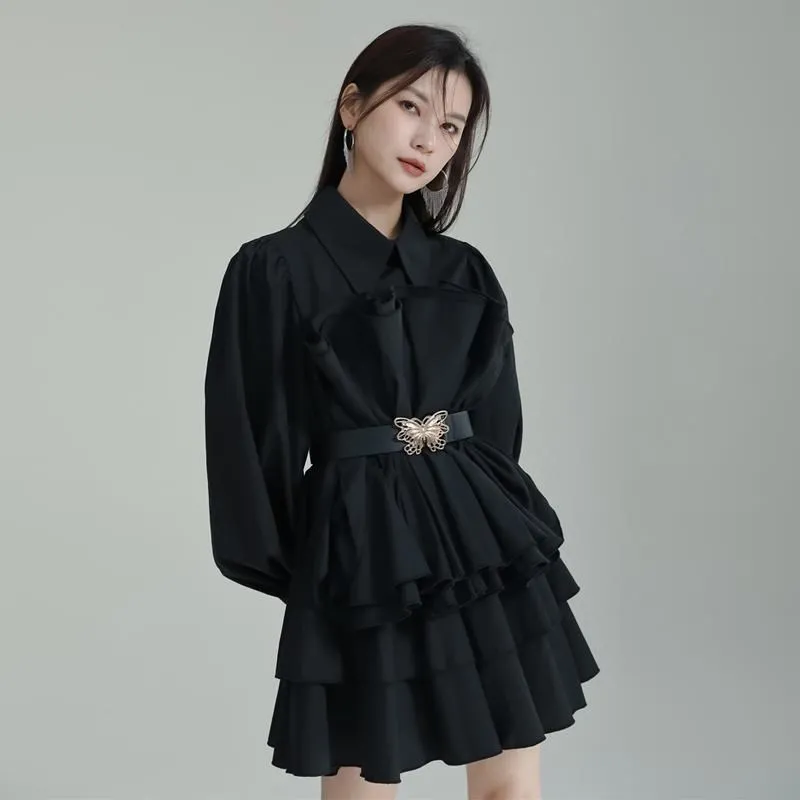 《D'Fina 時尚女裝》 小眾簡約襯衫女上身設計感開叉棉花糖女孩寬鬆襯衫 歷史價格詳細信息