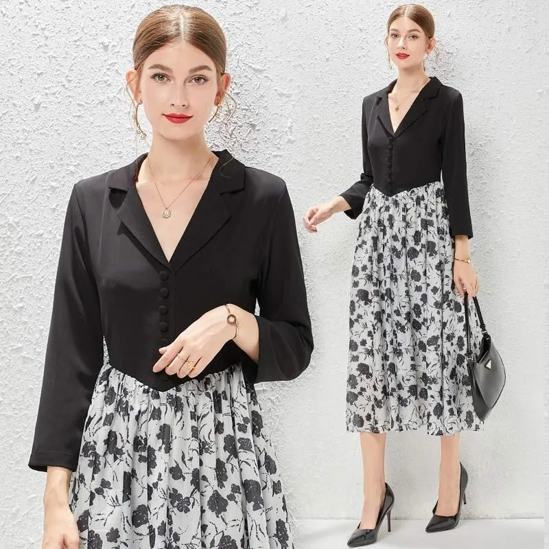 《D'Fina 時尚女裝》 歐洲輕熟套裝洋氣顯瘦針織時尚氣質洋裝 歷史價格詳細信息