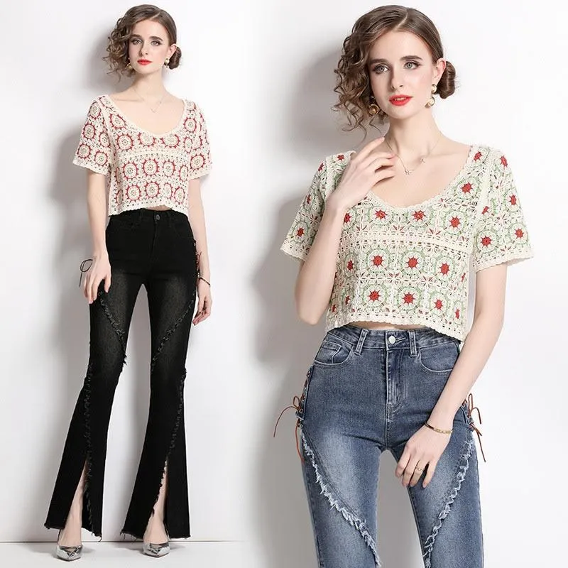 女童刺繡圖案短袖下綁帶上衣 T恤 歷史價格詳細信息