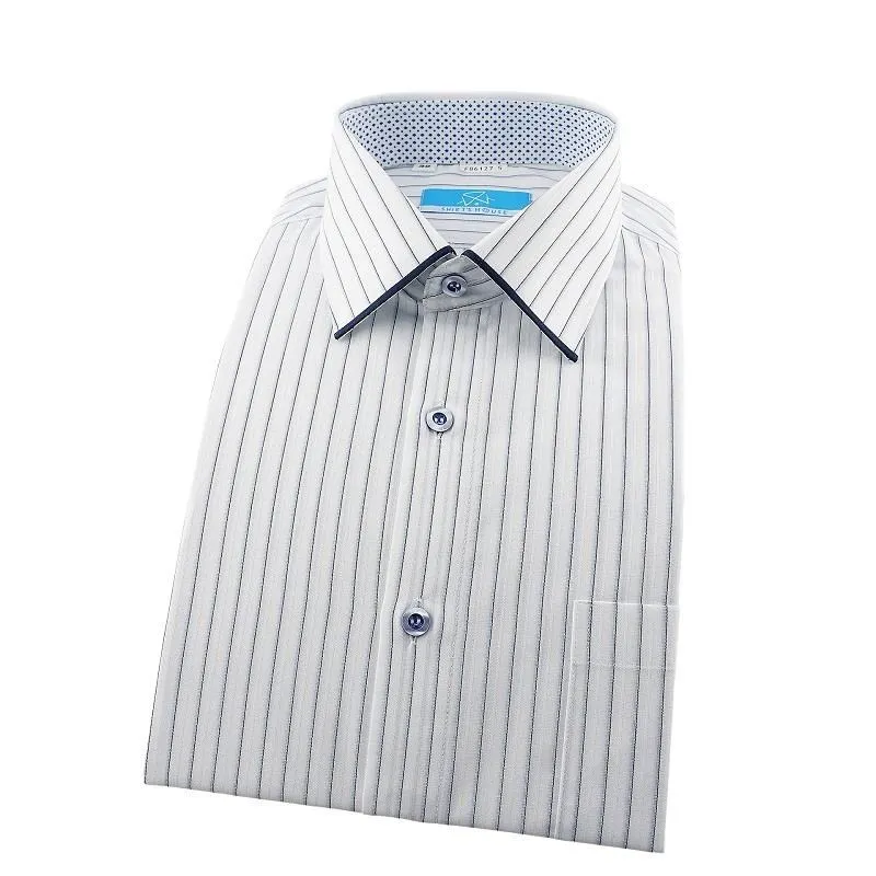 【襯衫工房】長袖襯衫-黑色細格紋  大碼45 歷史價格詳細信息