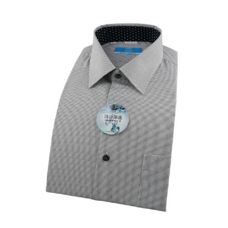 【襯衫工房】長袖襯衫-黑色細格紋  大碼45 歷史價格詳細信息