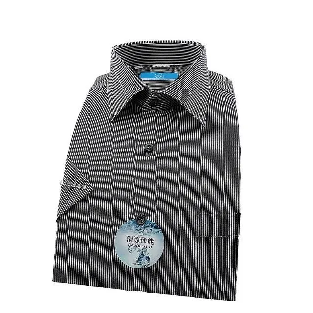 【襯衫工房】長袖襯衫-黑色細格紋  大碼45 歷史價格詳細信息