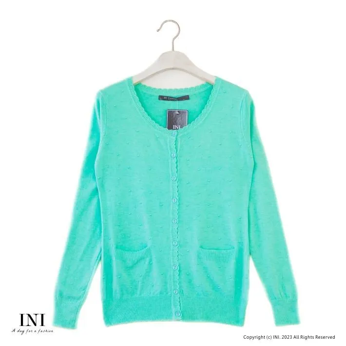 【INI】四季可穿、舒適實穿針織外套．墨綠色 歷史價格詳細信息