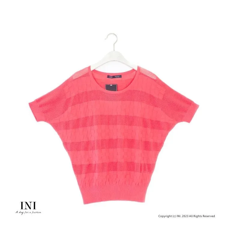 【INI】優雅質感、專櫃細膩色紗針織上衣．粉色 歷史價格詳細信息