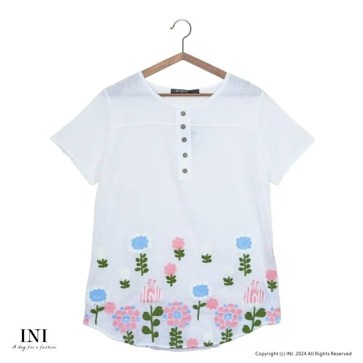 【INI】舒適自在、拼接牛仔棉布雙口袋抽繩長版上衣．白色 歷史價格詳細信息