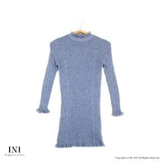 【INI】親膚貼身、典雅坑條針織內搭長上衣．粉色 歷史價格詳細信息