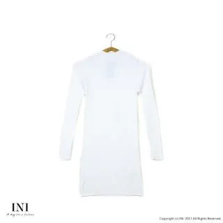 【INI】親膚貼身、典雅坑條針織內搭長上衣．粉色 歷史價格詳細信息