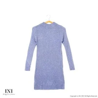 【INI】親膚貼身、典雅坑條針織內搭長上衣．粉色 歷史價格詳細信息