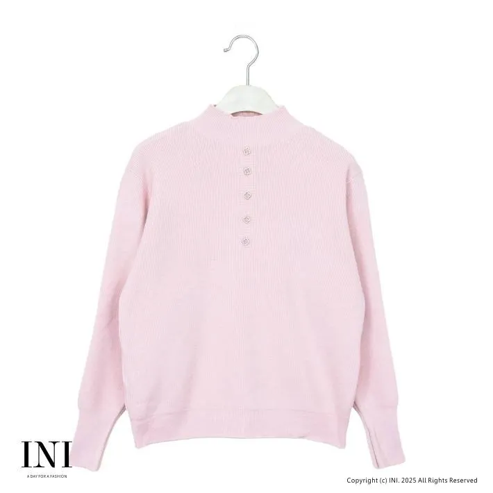 【INI】柔軟質感、設計感紋路針織上衣．梅紅色 歷史價格詳細信息