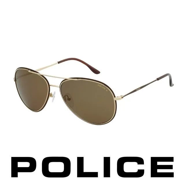 POLICE 飛行員偏光太陽眼鏡★復古膠框時尚必備★(黑色) POS1714-703P 歷史價格詳細信息