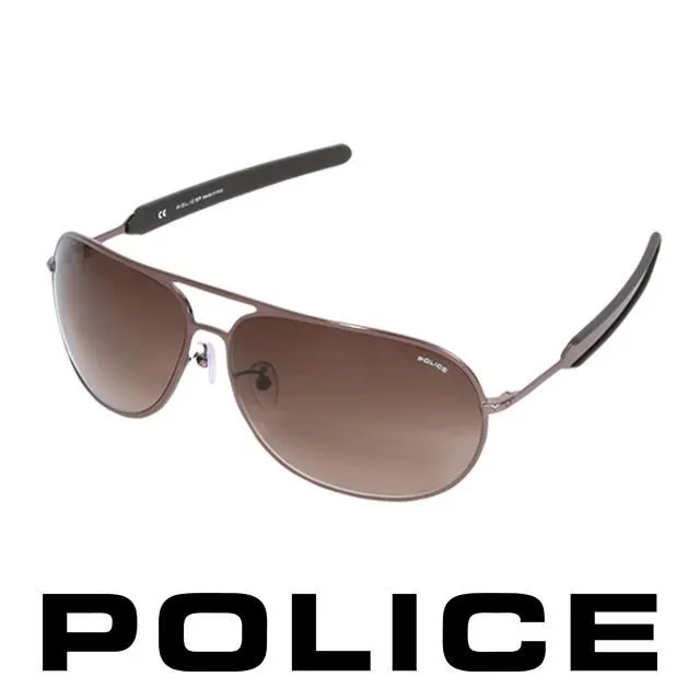 POLICE 時尚飛行員太陽眼鏡★金屬質感框面★(黑+藍) POS8641-579B 歷史價格詳細信息