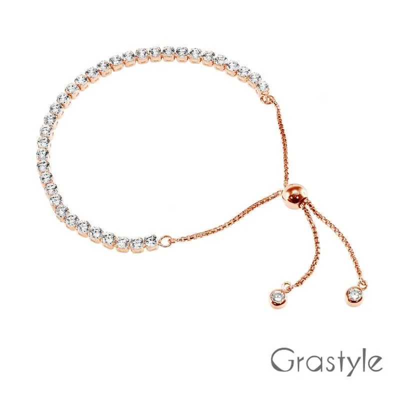 歐莉寶GraStyle 義大利925純銀單排調整手鍊(玫瑰金) 歷史價格詳細信息