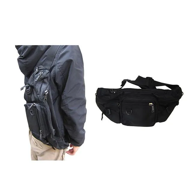 腰胸包大容量二層主袋+外袋共四層防水尼龍布可腰背肩背斜側背外出休閒工作袋 歷史價格詳細信息