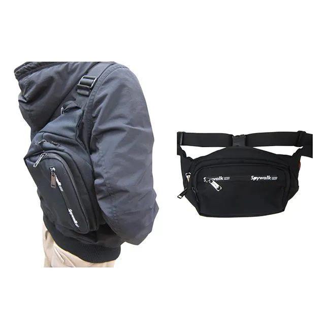 腰胸包中容量主袋+外袋共四層腰胸前科技防水尼龍布肩背斜側背隨身輕巧 歷史價格詳細信息