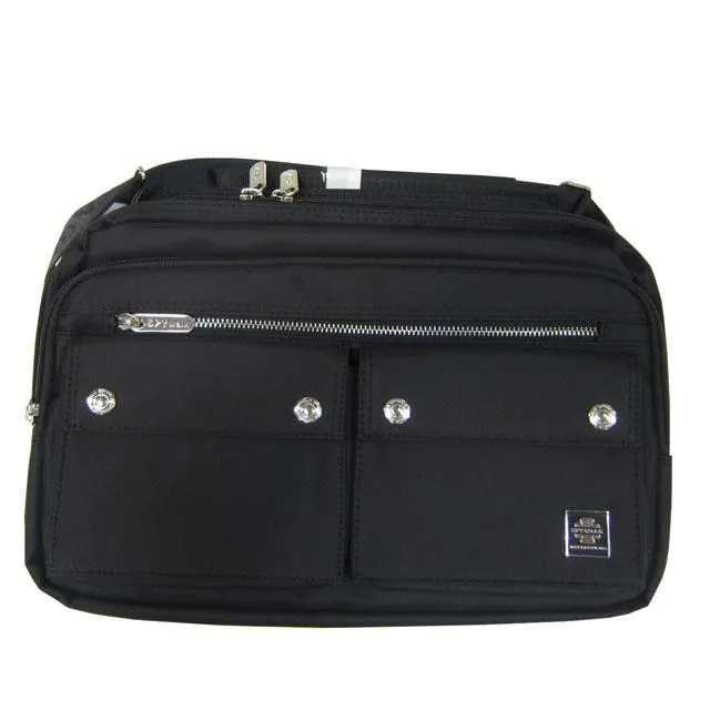 斜背包中容量二層主袋+外袋共四層進口防水尼龍布+皮革材質隨身肩背斜側背 歷史價格詳細信息