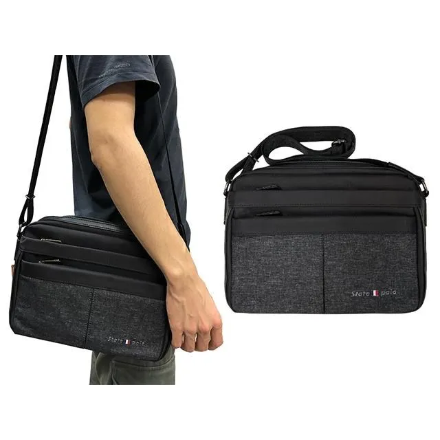 斜背包中容量二主袋+外袋共四層8吋平板防水尼龍布肩斜側背多外袋口全齡男女適 歷史價格詳細信息